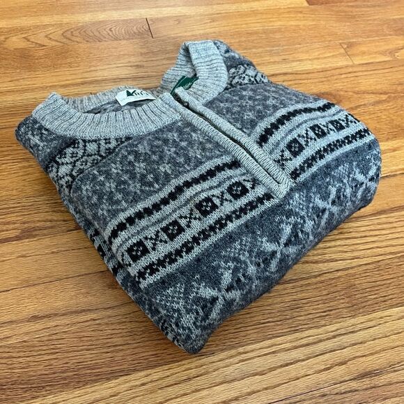 REI Vintage Wool Quarter Zip Ski Pattern Sweater | Size XL - Picture 6 of 6